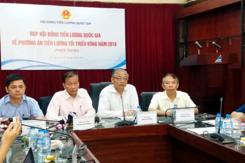 Lương tối thiểu 2018: Chốt mức tăng 6,5 %