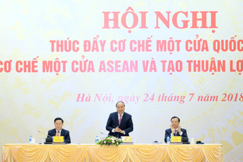 Thủ tướng chủ trì Hội nghị thúc đẩy cơ chế một cửa quốc gia, một cửa ASEAN