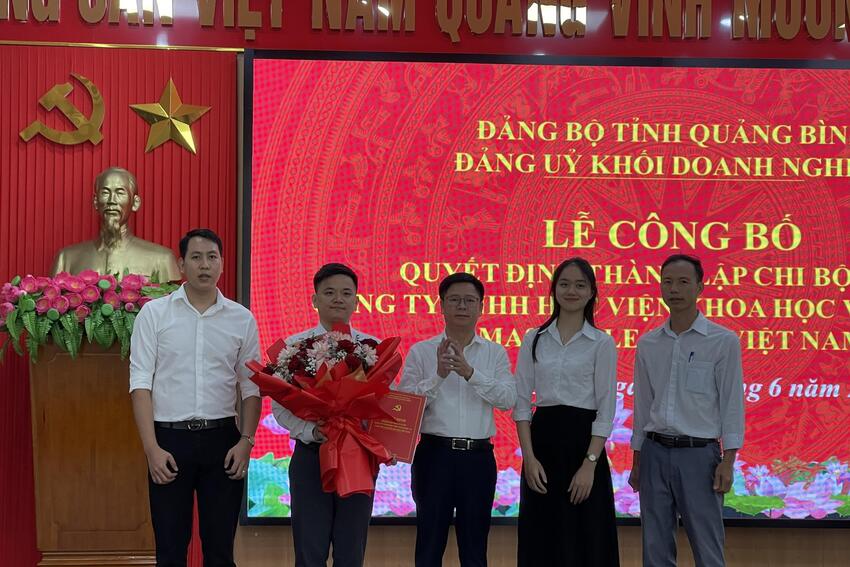 Học viện Khoa học và Giáo dục Master Leader Việt Nam: Ra mắt tổ chức cơ sở Đảng trực thuộc Đảng Khối doanh nghiệp tỉnh Quảng Bình