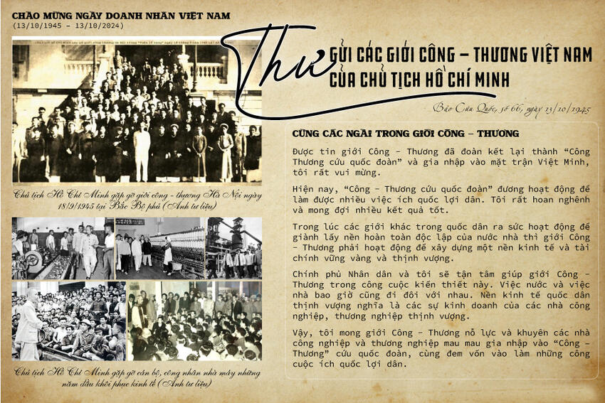 Thư Bác Hồ gửi giới công thương Việt nam