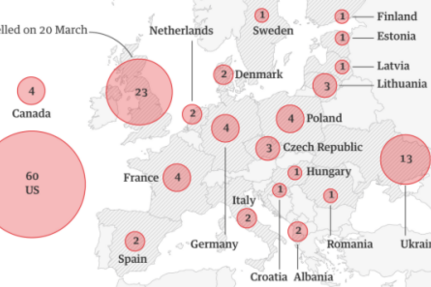 16 nước EU đồng loạt trục xuất các nhà ngoại giao Nga