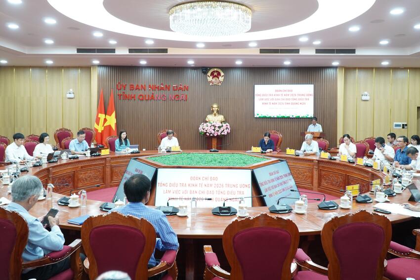 Quảng Ngãi tăng tốc Tổng điều tra kinh tế 2026, quyết hoàn thành đúng tiến độ