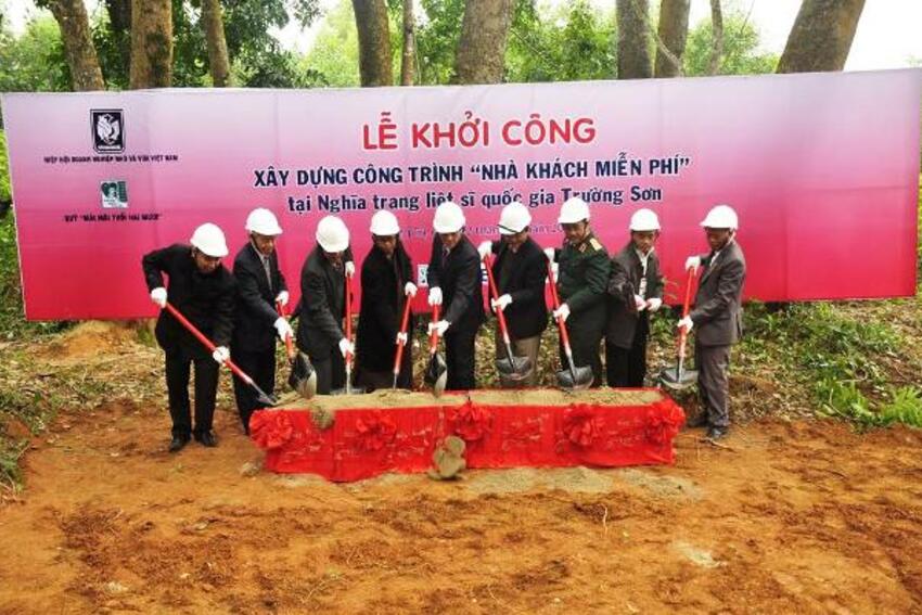 Commencement of the construction of "free guest house" at the Truong Son National Patriotic Martyrs Cemetery