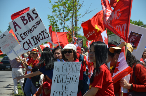 Người Việt biểu tình tại Ottawa. Ảnh: Đỗ Ngọc Toản