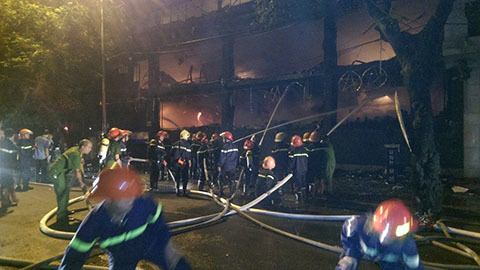 cháy, quán bar, Yên Phụ, Hà Nội