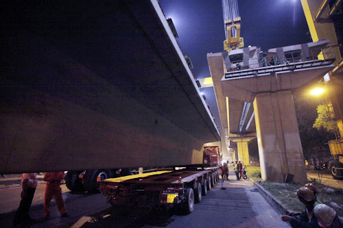 nửa đêm, lắp đặt, cẩu trục, đường sắt trên cao, Cát Linh - Hà Đông nửa đêm, lắp đặt, cẩu trục, đường sắt trên cao, Cát Linh - Hà Đông