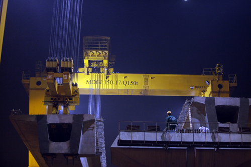 nửa đêm, lắp đặt, cẩu trục, đường sắt trên cao, Cát Linh - Hà Đông nửa đêm, lắp đặt, cẩu trục, đường sắt trên cao, Cát Linh - Hà Đông