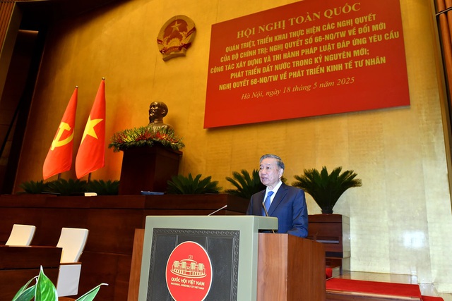 TỔNG THUẬT: HỘI NGHỊ TOÀN QUỐC TRIỂN KHAI NGHỊ QUYẾT 66-NQ/TW VÀ NGHỊ QUYẾT 68-NQ/TW CỦA BỘ CHÍNH TRỊ- Ảnh 29.