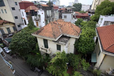 Biệt thự số 12 Nguyễn Chế Nghĩa nhìn từ trên cao. Ảnh: VNN