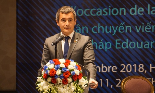 Ông Gerald Darmanin - Bộ trưởng Bộ Công vụ và Hành chính công Pháp. Ảnh: Viễn Thông